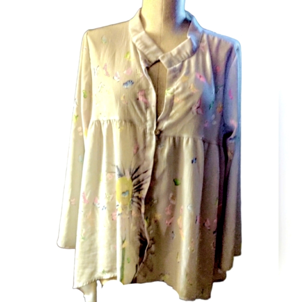 Cottagecore light gray shrug/top